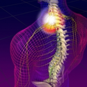 Визуелна илустрација на болка во вратот